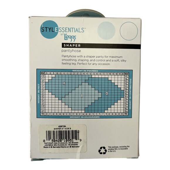 L’eggs Style Essentials Shaper Pantyhose – Nude Sheer Toe, Size B – Extended Sha - Picture 3 of 4